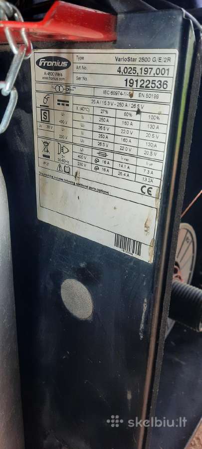 Fronius 2500 Telwin 211s - nuotraukos Nr. 4