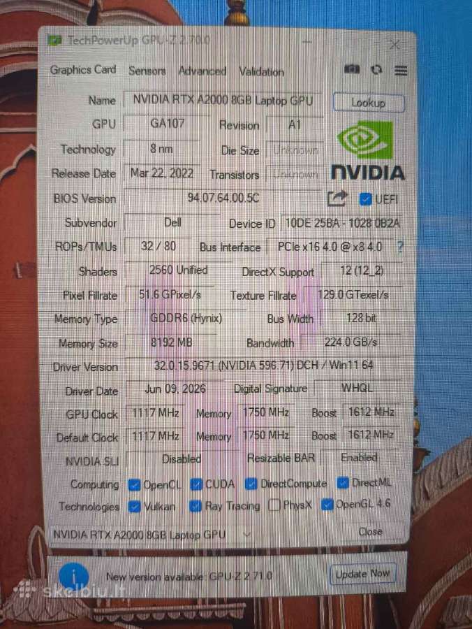Precision 7670 i7-12850hx 16gb Rtx A2000 8gb - nuotraukos Nr. 6