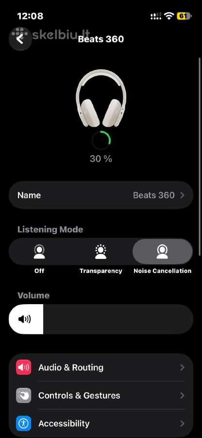 Beats 360 Wireless Headphones Cloud (White) - nuotraukos Nr. 9
