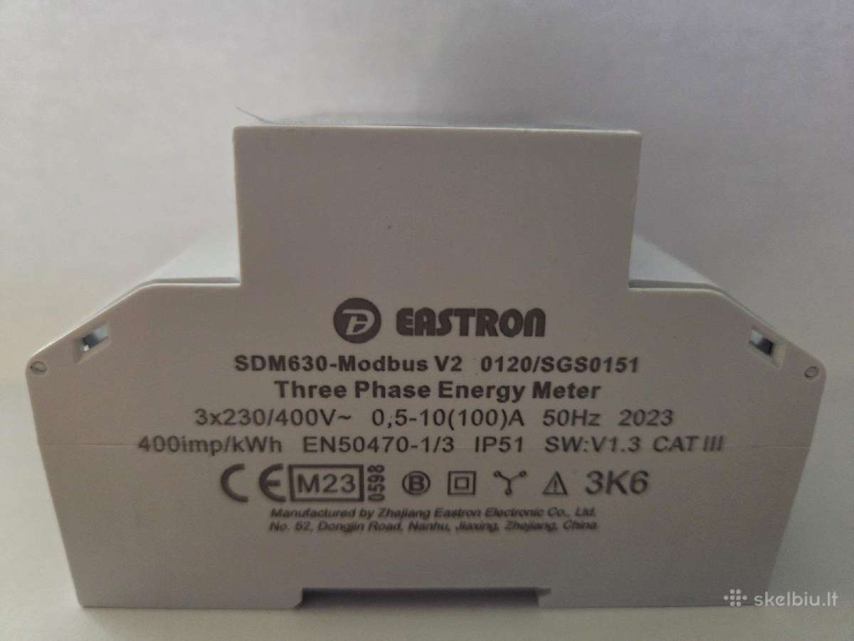 Smartmeteris Eastron Sdm630 - Modbus V2. Naujas - nuotraukos Nr. 2