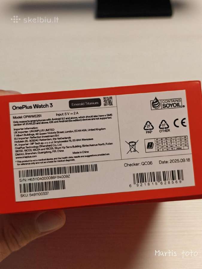 Oneplus watch 3 46mm su Wear OS - nuotraukos Nr. 11