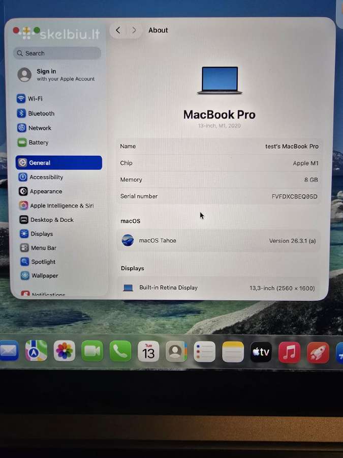 MacBook pro 2020 m1 - nuotraukos Nr. 3