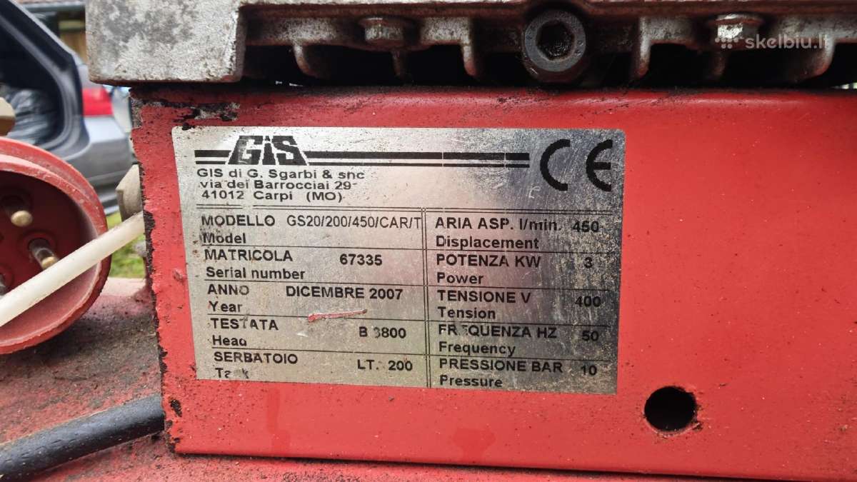 Kompresorius Trifazis 400l - nuotraukos Nr. 9