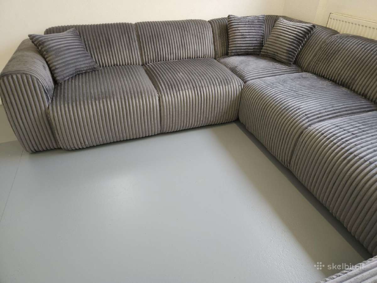 Nauja, didelė U formos kampinė sofa. - nuotraukos Nr. 4