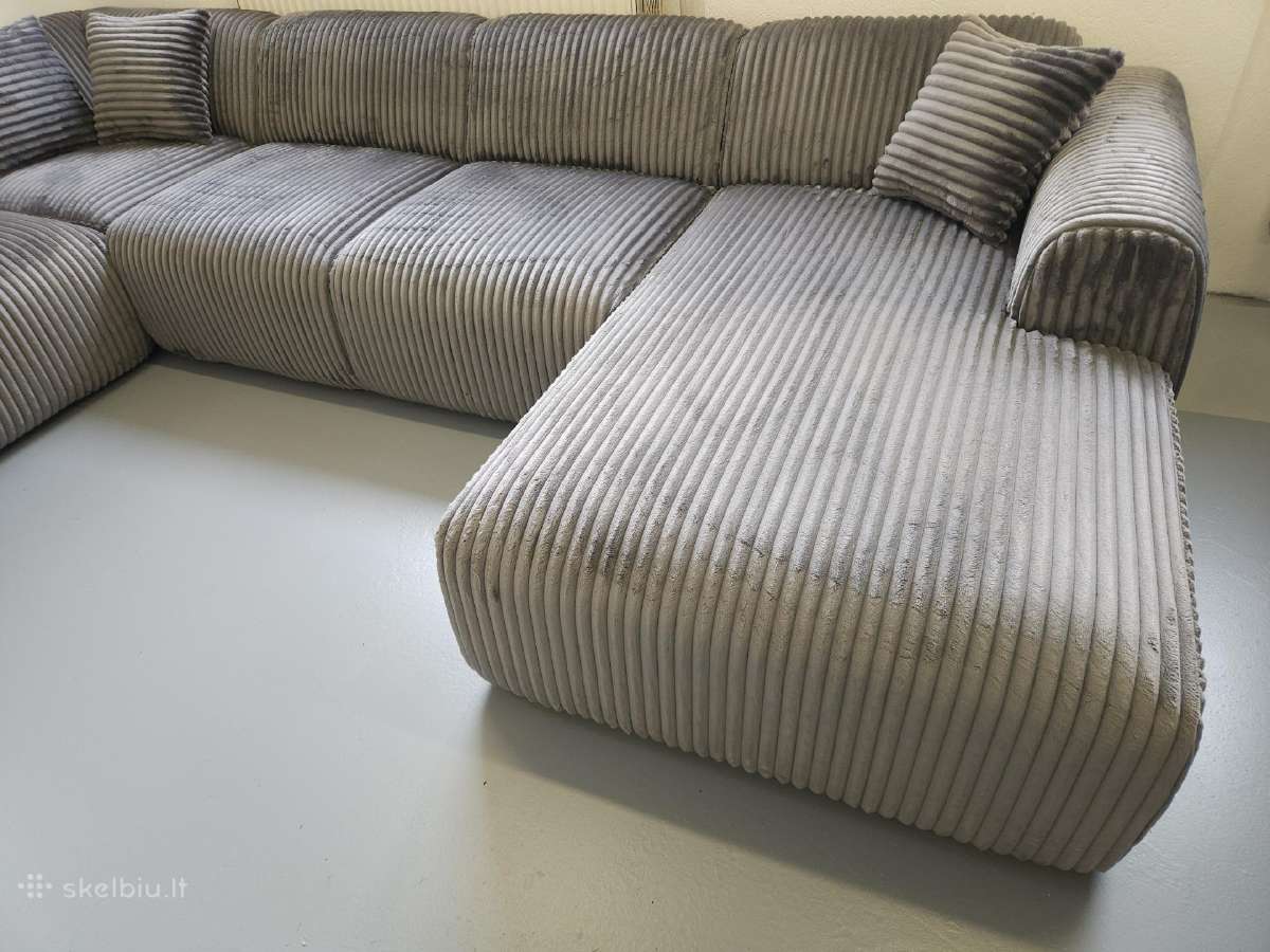 Nauja, didelė U formos kampinė sofa. - nuotraukos Nr. 5