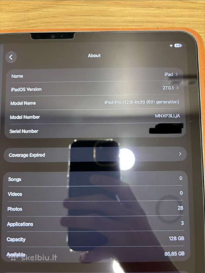 Apple iPad Pro 12.9 6 kartos M2 128 GB - nuotraukos Nr. 7