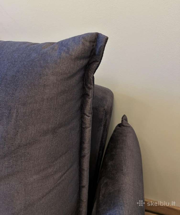 Veliūrinė sofa-lova 200x150 (su patalynės dėže) - nuotraukos Nr. 3