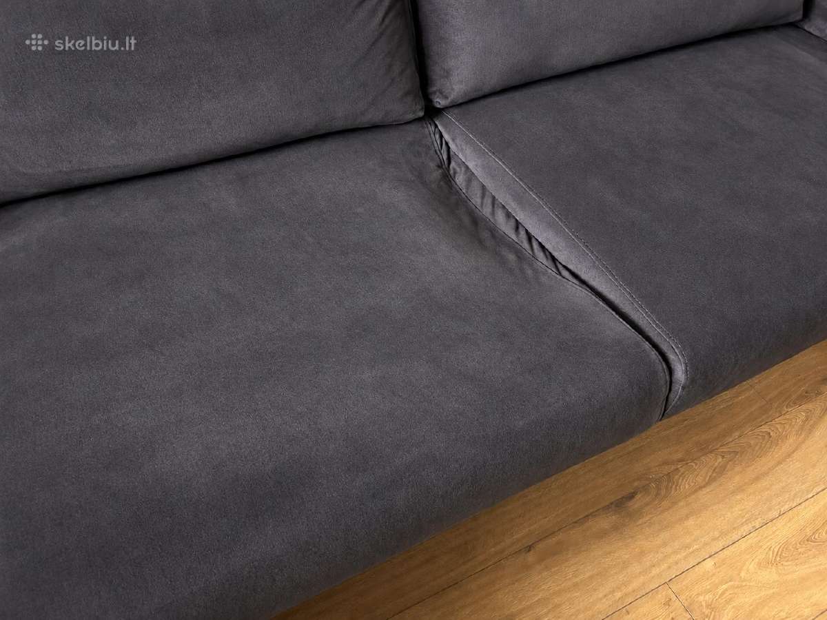 Veliūrinė sofa-lova 200x150 (su patalynės dėže) - nuotraukos Nr. 4