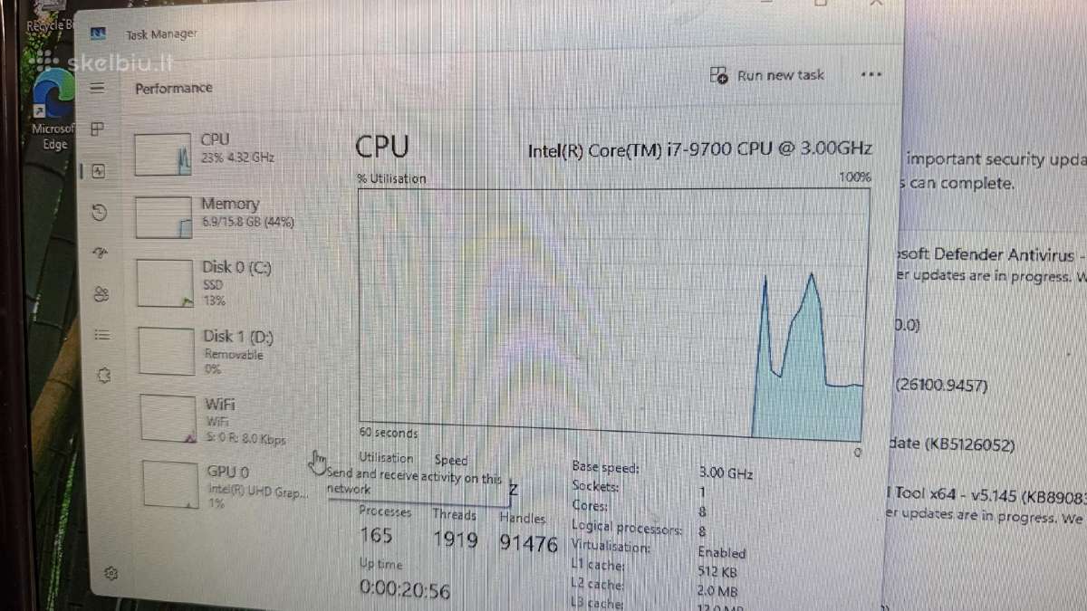 Hp Elitedesk 800 G5 mini kompiuteris i7/16gb/512gb - nuotraukos Nr. 4