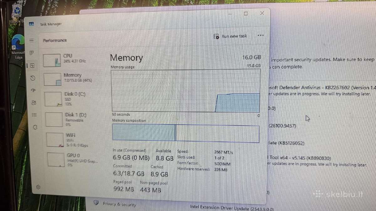 Hp Elitedesk 800 G5 mini kompiuteris i7/16gb/512gb - nuotraukos Nr. 5