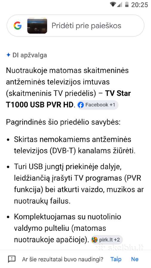 TV priedelis TV Start-1000 Usb - nuotraukos Nr. 4
