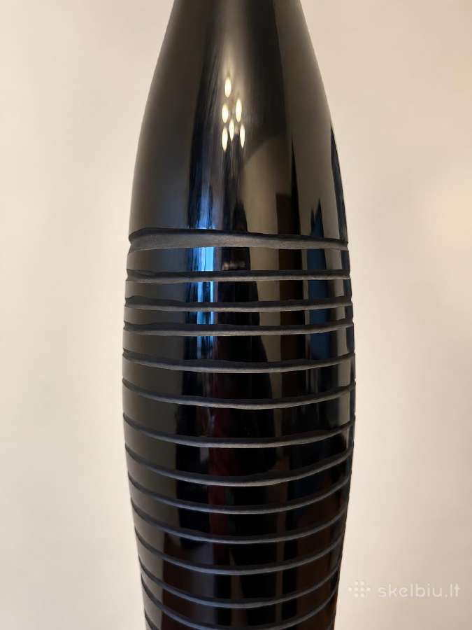 Juodo stiklo vaza, 50cm - nuotraukos Nr. 3
