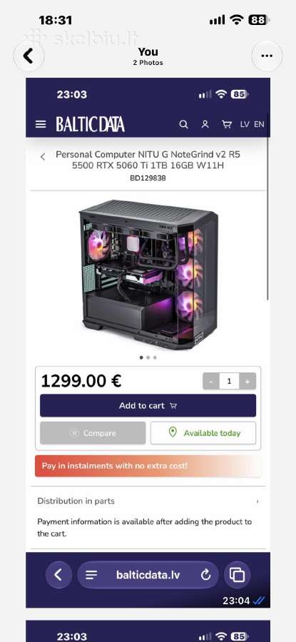 Ryzen5 5500 B550 Rtx 5060 Ti 16gb Ddr4 1tb Nvme - nuotraukos Nr. 4