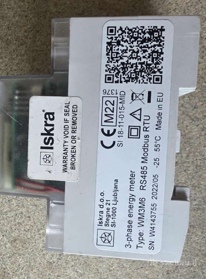 Energijos skaitiklis 4p 3f rs485 Modbus - nuotraukos Nr. 2