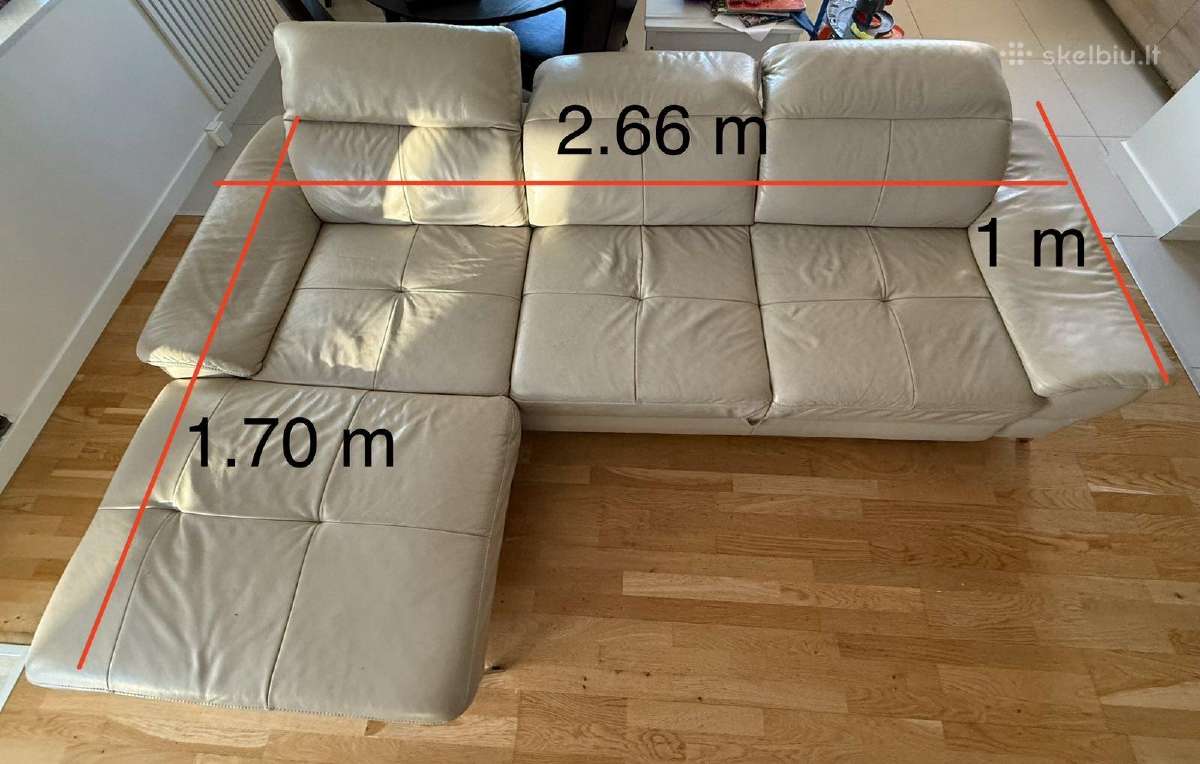 Odinė sofa - lova - nuotraukos Nr. 2