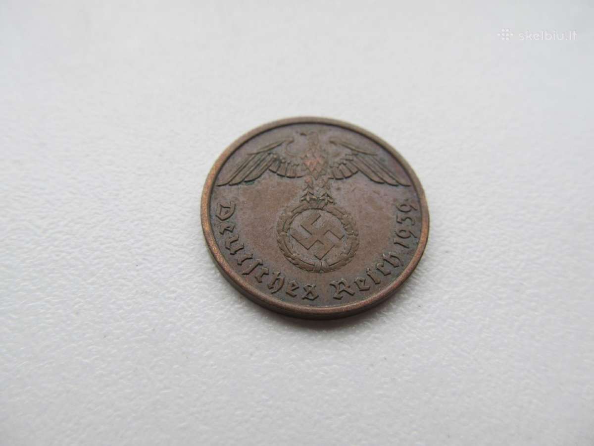 2 reichspfennig , Vokietija , 1939 A, D, G - nuotraukos Nr. 2
