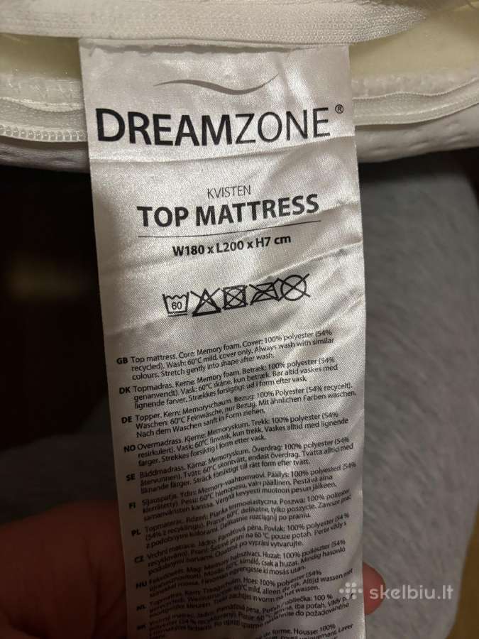 Dreamzone 180x200 antčiužinis - nuotraukos Nr. 2