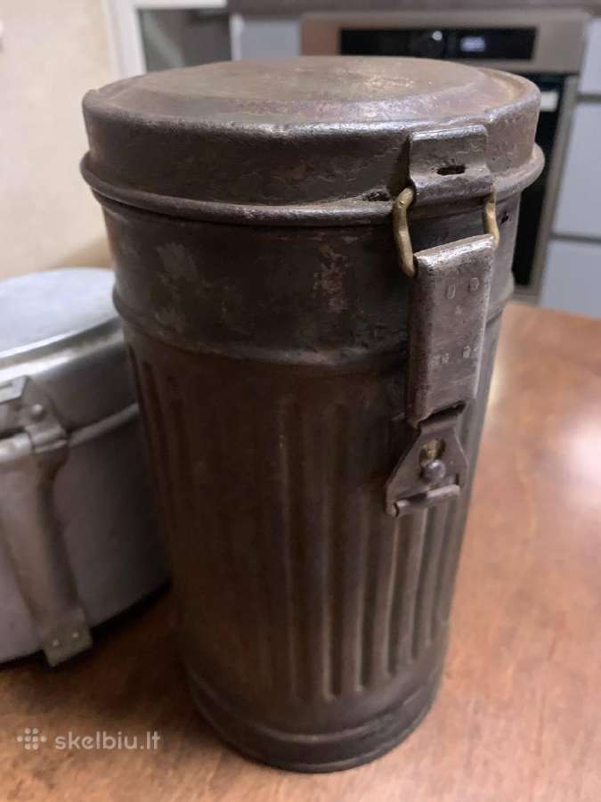 WWII Vokiška Dujokaukės Dėžė M38 + katiliukas - nuotraukos Nr. 6