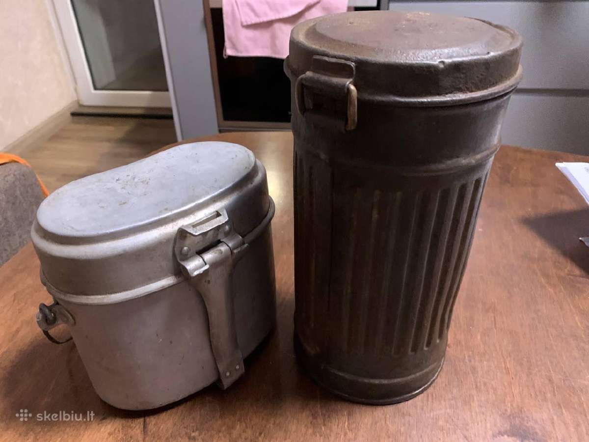 WWII Vokiška Dujokaukės Dėžė M38 + katiliukas - nuotraukos Nr. 7