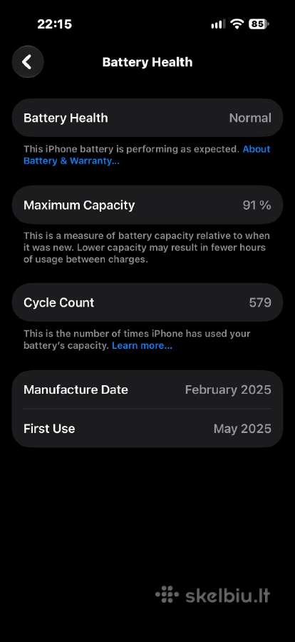 iPhone 16 pro 128gb 91% BH - nuotraukos Nr. 6
