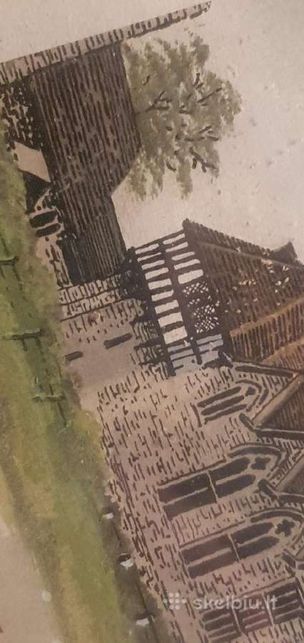 Akvarelės paveikslas „Stokesay Castle“ - nuotraukos Nr. 4