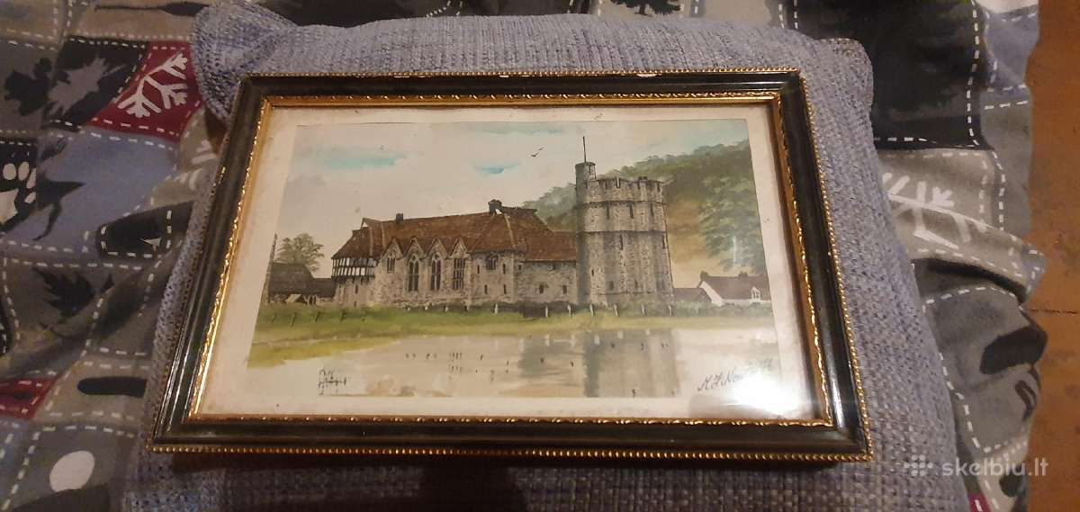 Akvarelės paveikslas „Stokesay Castle“ - nuotraukos Nr. 7