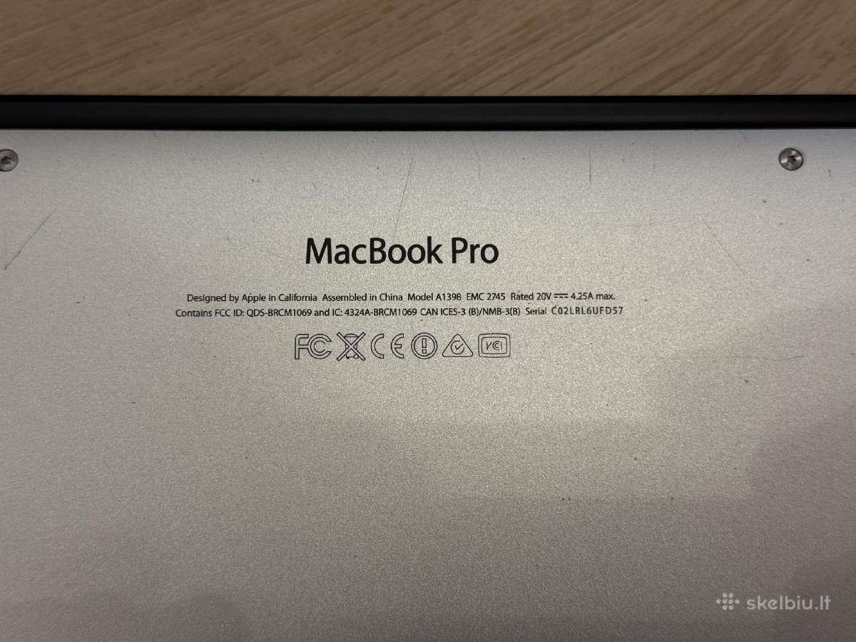 MacBook Pro 15 16gb 512gb SSD - nuotraukos Nr. 14