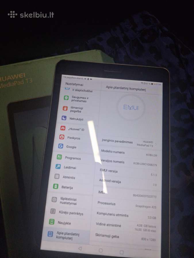 Huawei Mediapad T3 plancete - nuotraukos Nr. 2