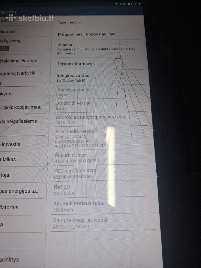 Samsung galaxy tab e sm t560 - nuotraukos Nr. 4