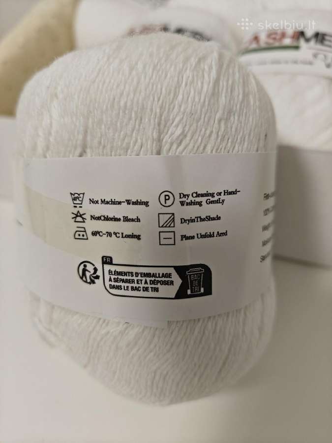 Premium 100% kašmyro siūlai 6 x 50g rinkinys - nuotraukos Nr. 3