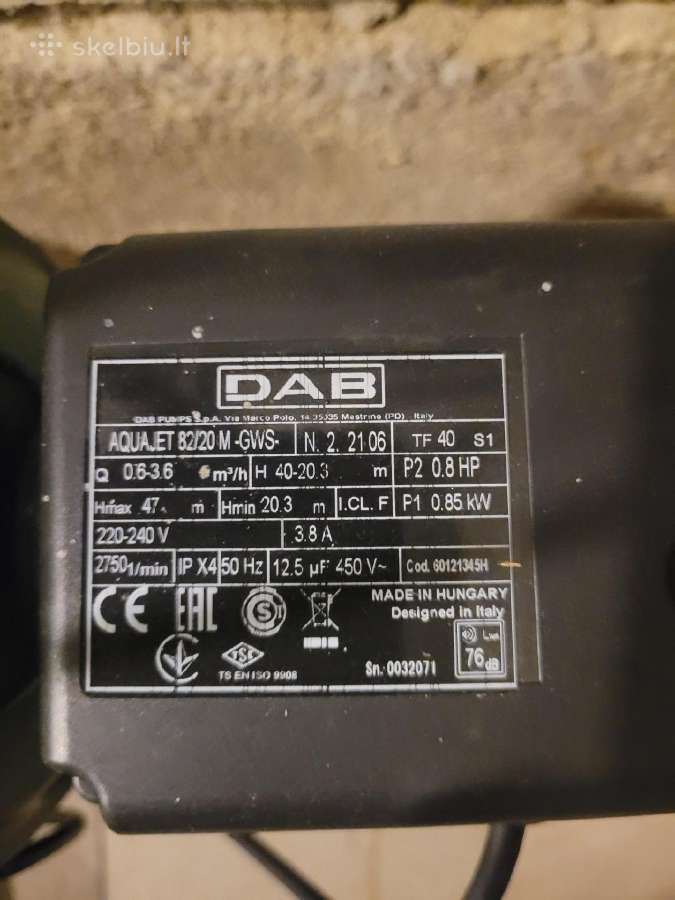 Hidroforas Dab Aquajet - nuotraukos Nr. 3