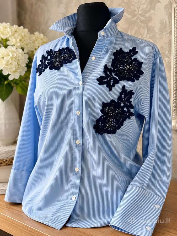 Zara Woman išskirtiniai marškiniai su puošniomis - nuotraukos Nr. 2