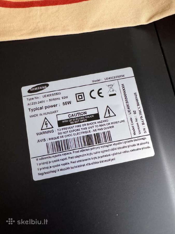 Samsung Ue40es5500w - nuotraukos Nr. 2
