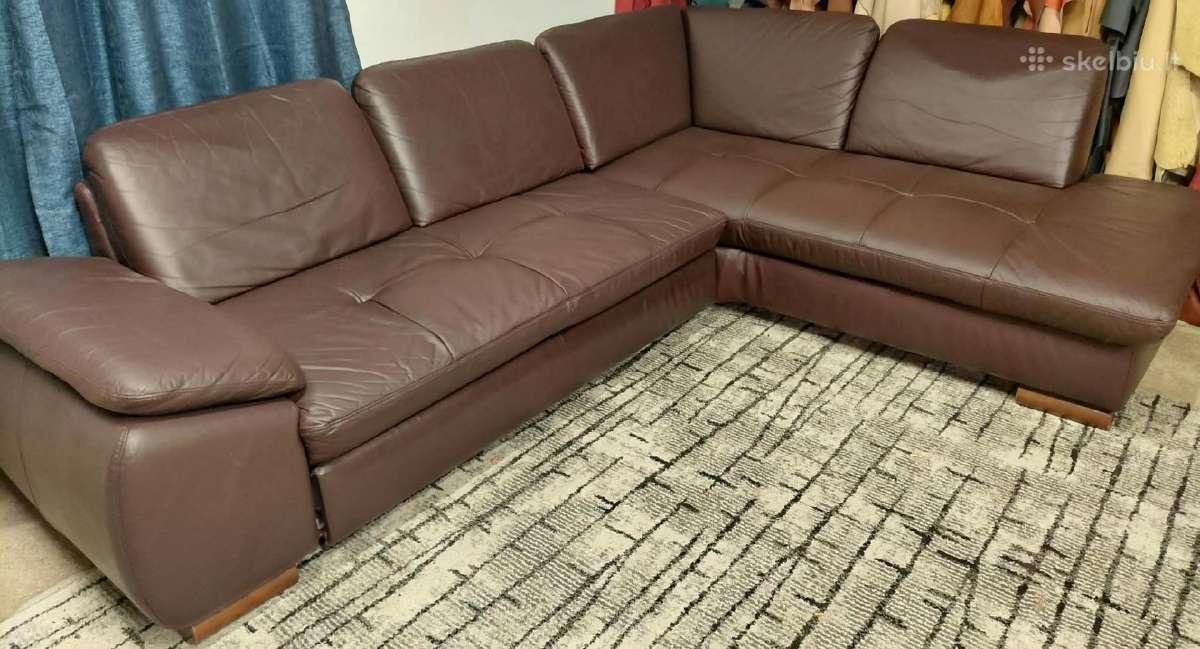 Naturalios odos kampas sofa lova - nuotraukos Nr. 2