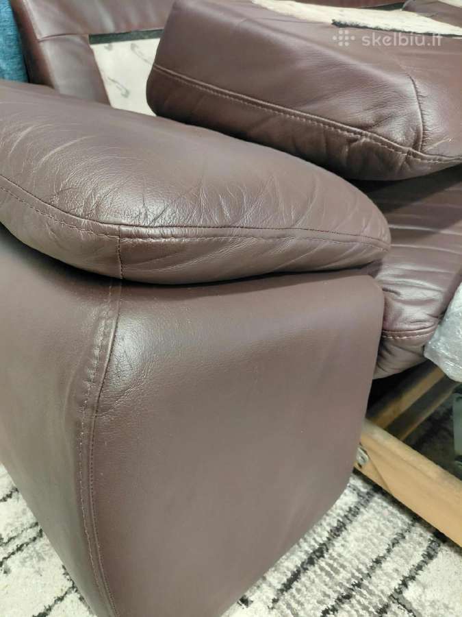 Naturalios odos kampas sofa lova - nuotraukos Nr. 4