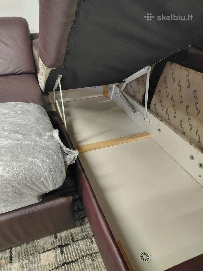 Naturalios odos kampas sofa lova - nuotraukos Nr. 5