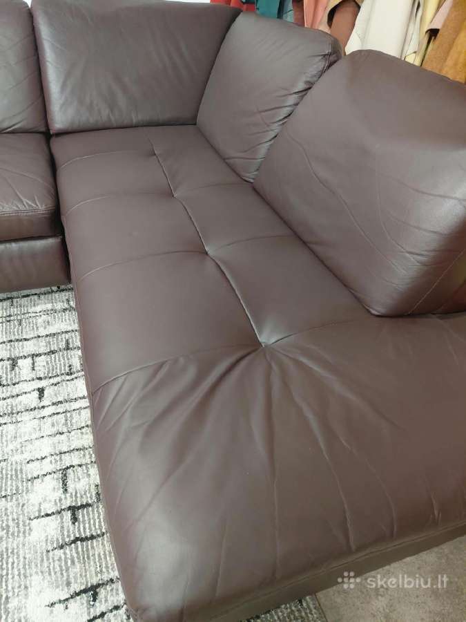 Naturalios odos kampas sofa lova - nuotraukos Nr. 7