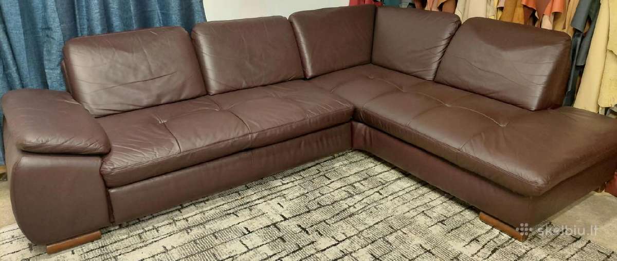 Naturalios odos kampas sofa lova - nuotraukos Nr. 8