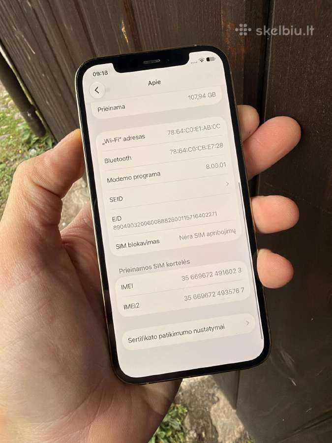 iPhone 12pro Nauja Baterija - nuotraukos Nr. 7
