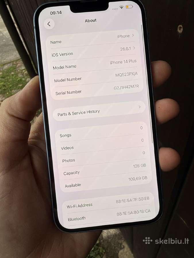 iPhone 14plus Idealus Nauja Baterija - nuotraukos Nr. 6