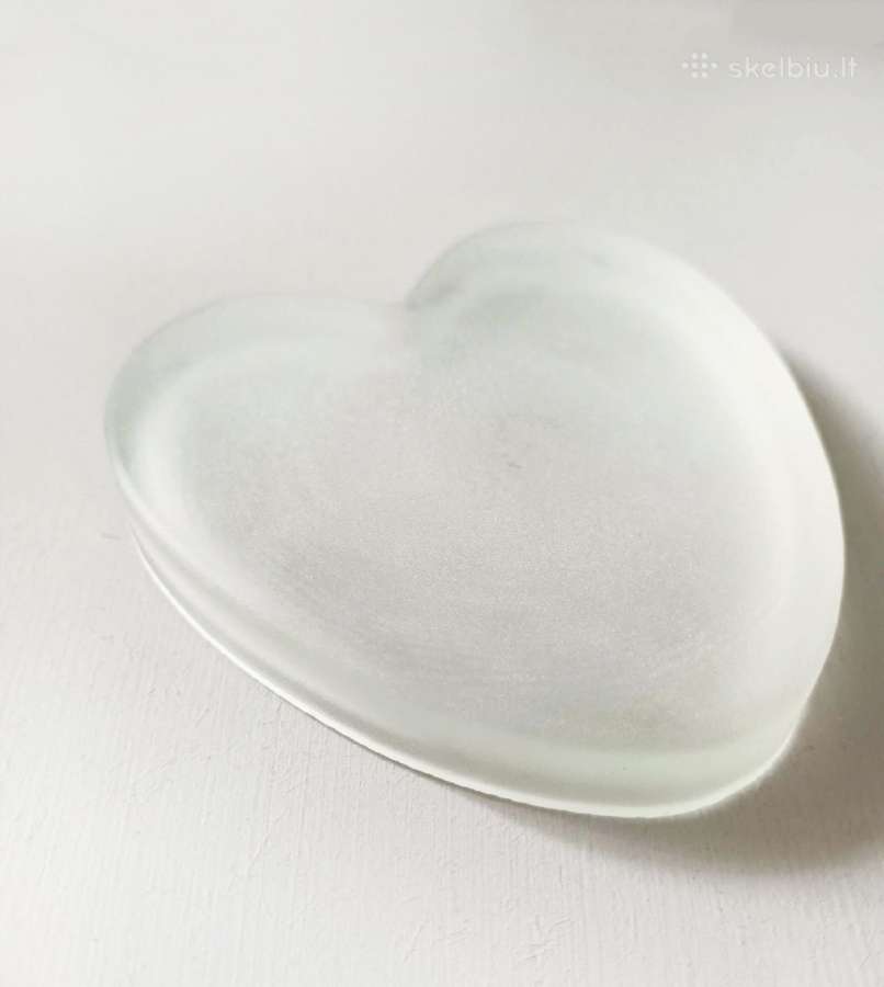 Stiklinė žvakidė-lėkštutė „širdelė“ - nuotraukos Nr. 3