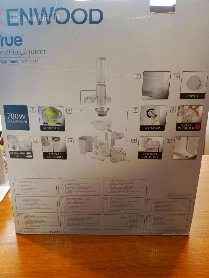 Kenwoodje680sulčiaspaudė 700w - nuotraukos Nr. 3