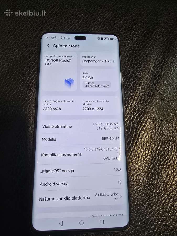 Honor Magic 7lite 512gb - nuotraukos Nr. 3