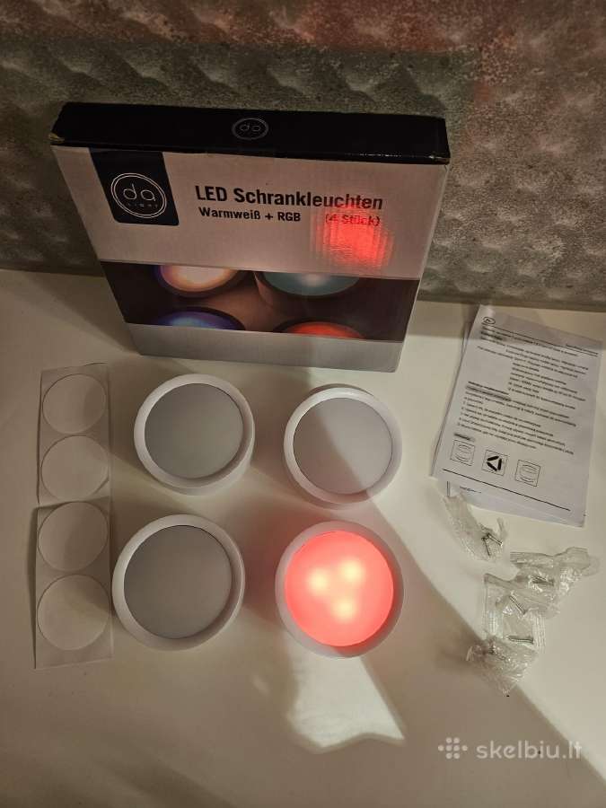 LED lempos, naujos 4vnt. 4 spalvų - nuotraukos Nr. 3