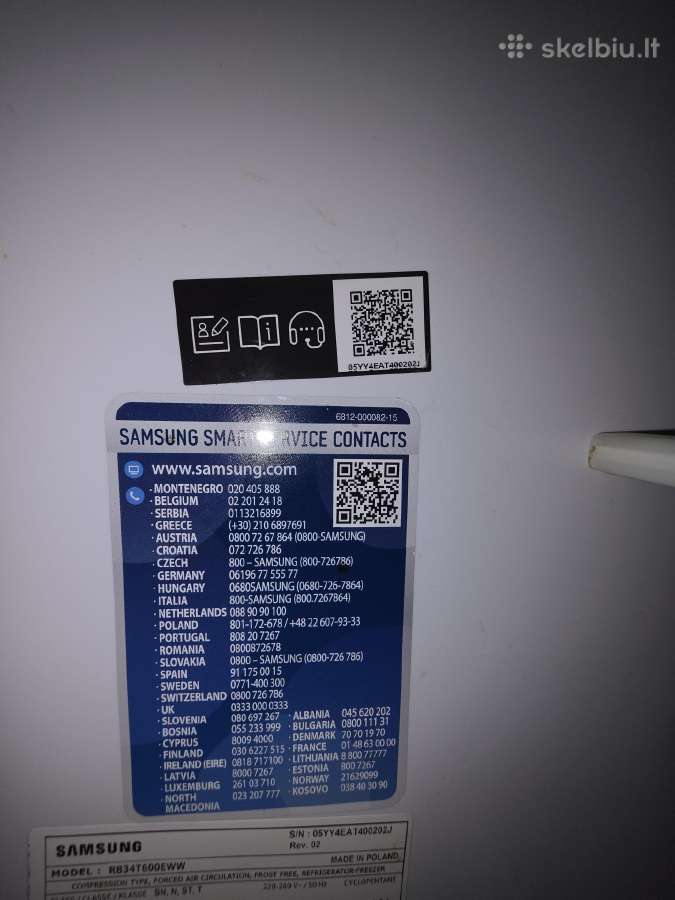 Saldytuvas Samsung Rb34t600eww - nuotraukos Nr. 4