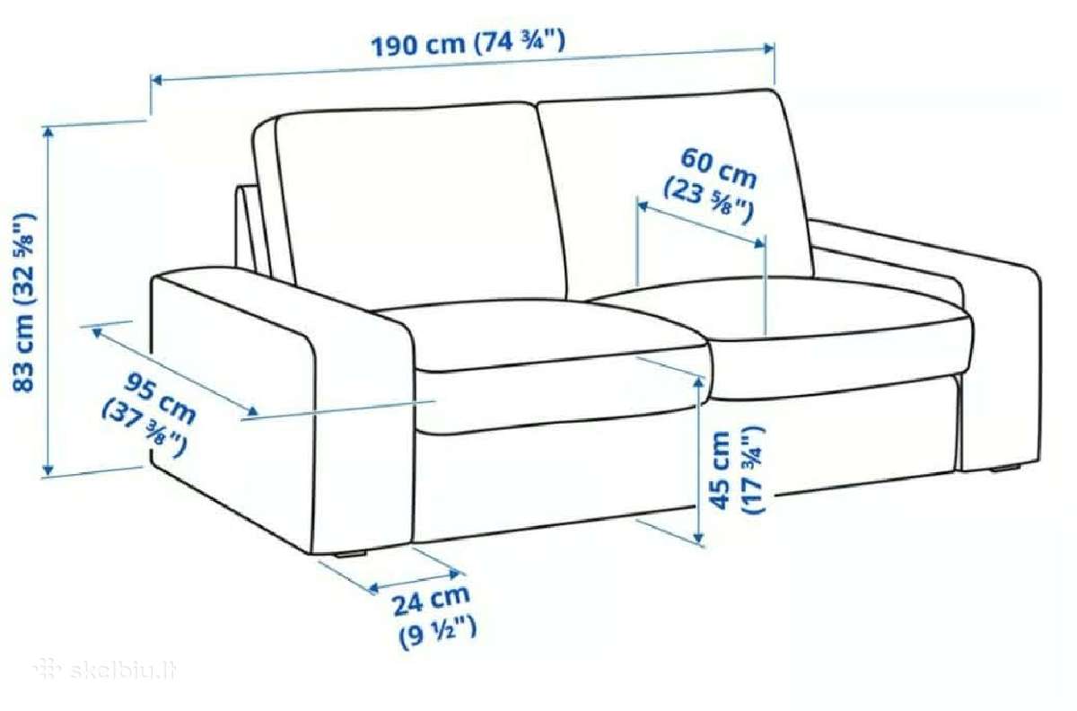 Natūralios odos sofa - nuotraukos Nr. 3