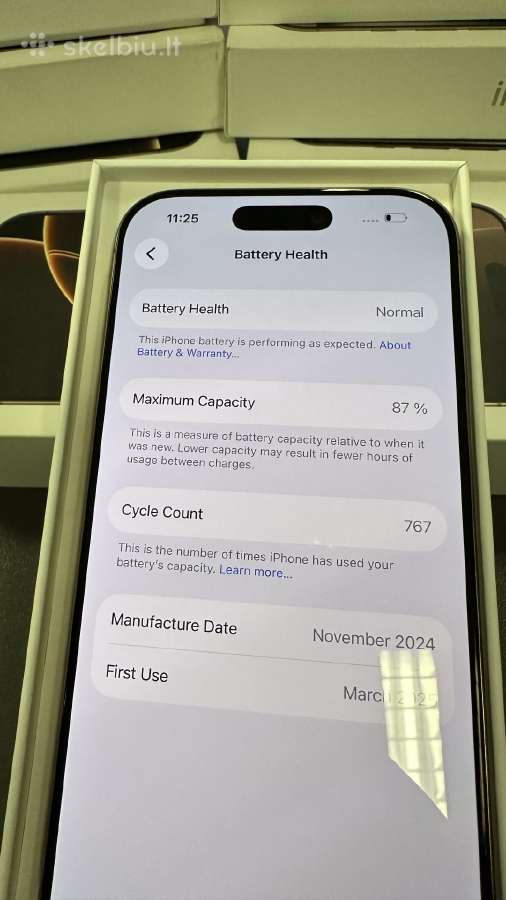 Kaip naujas iPhone 16 Pro 256gb su garantija - nuotraukos Nr. 3