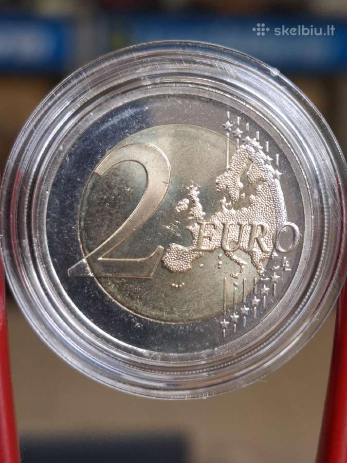 Spalvota proginė 2 eurų moneta: Lietuva Ačiū - nuotraukos Nr. 2