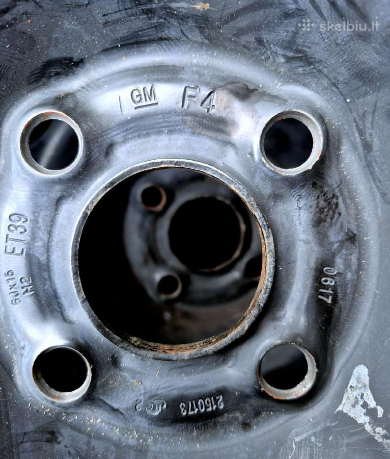 Opel plieniniai ratlankiai ir gaubtai R15 - nuotraukos Nr. 3