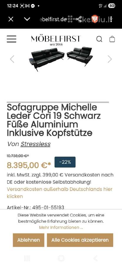 Puikus, firminis,premium kokybės sofų komplektas! - nuotraukos Nr. 2